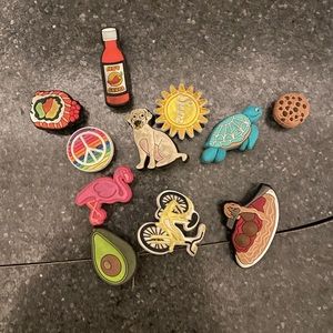 Collection of 11 Croc Jibbitz